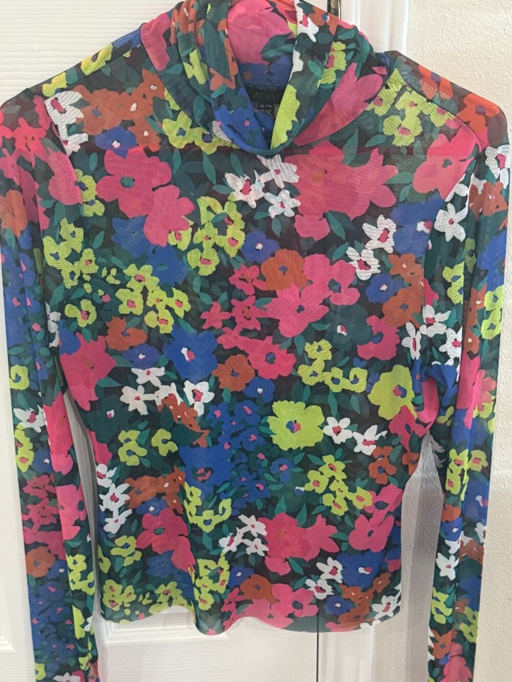 AFRM VIBRANT MULTI COLOR MESH TOP XL